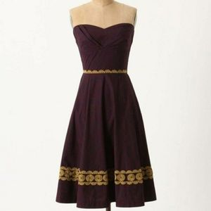 Anthropologie GFS Aubergine Sky Dress